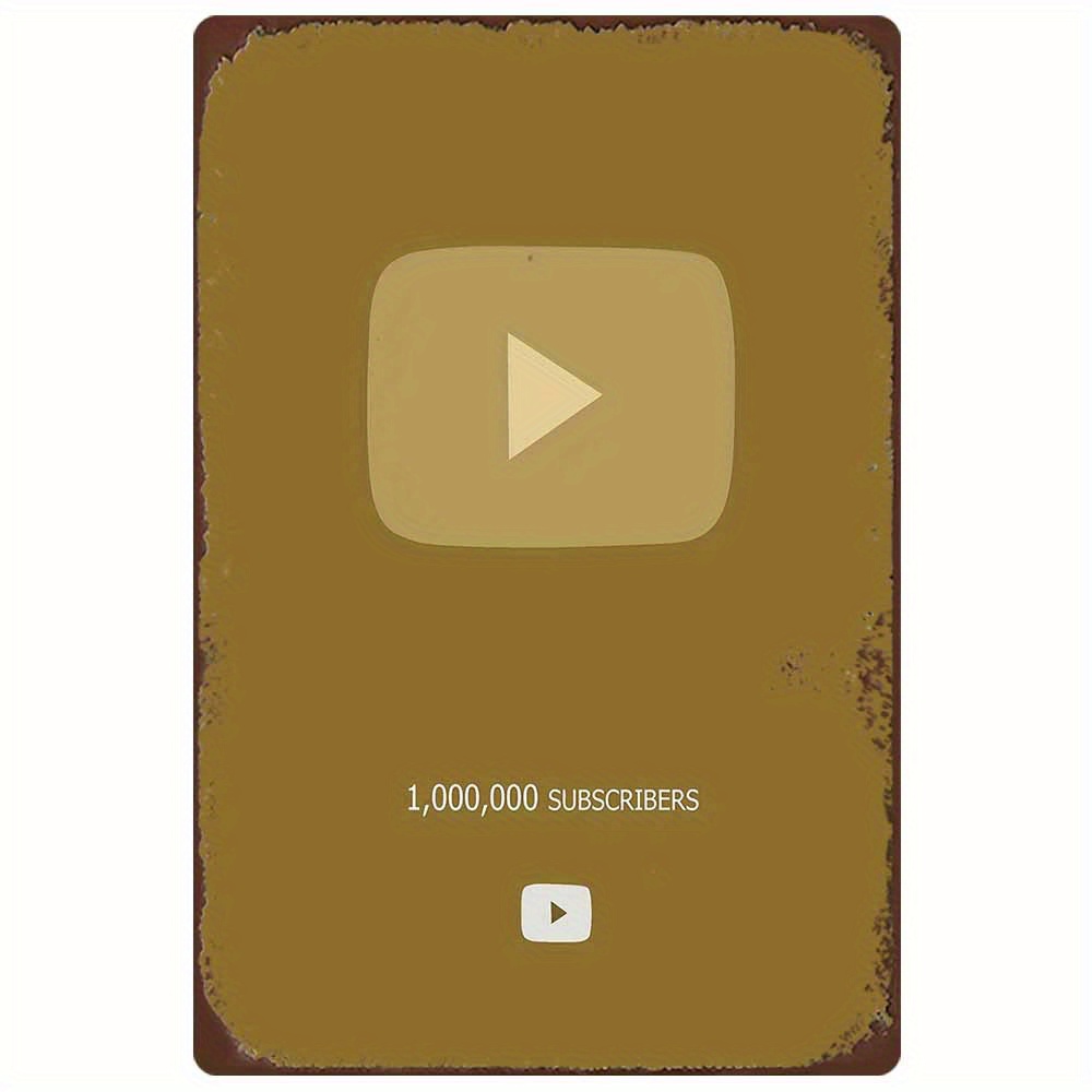 Office Youtuber - Retro Metal Sign 2D Flat YouTube