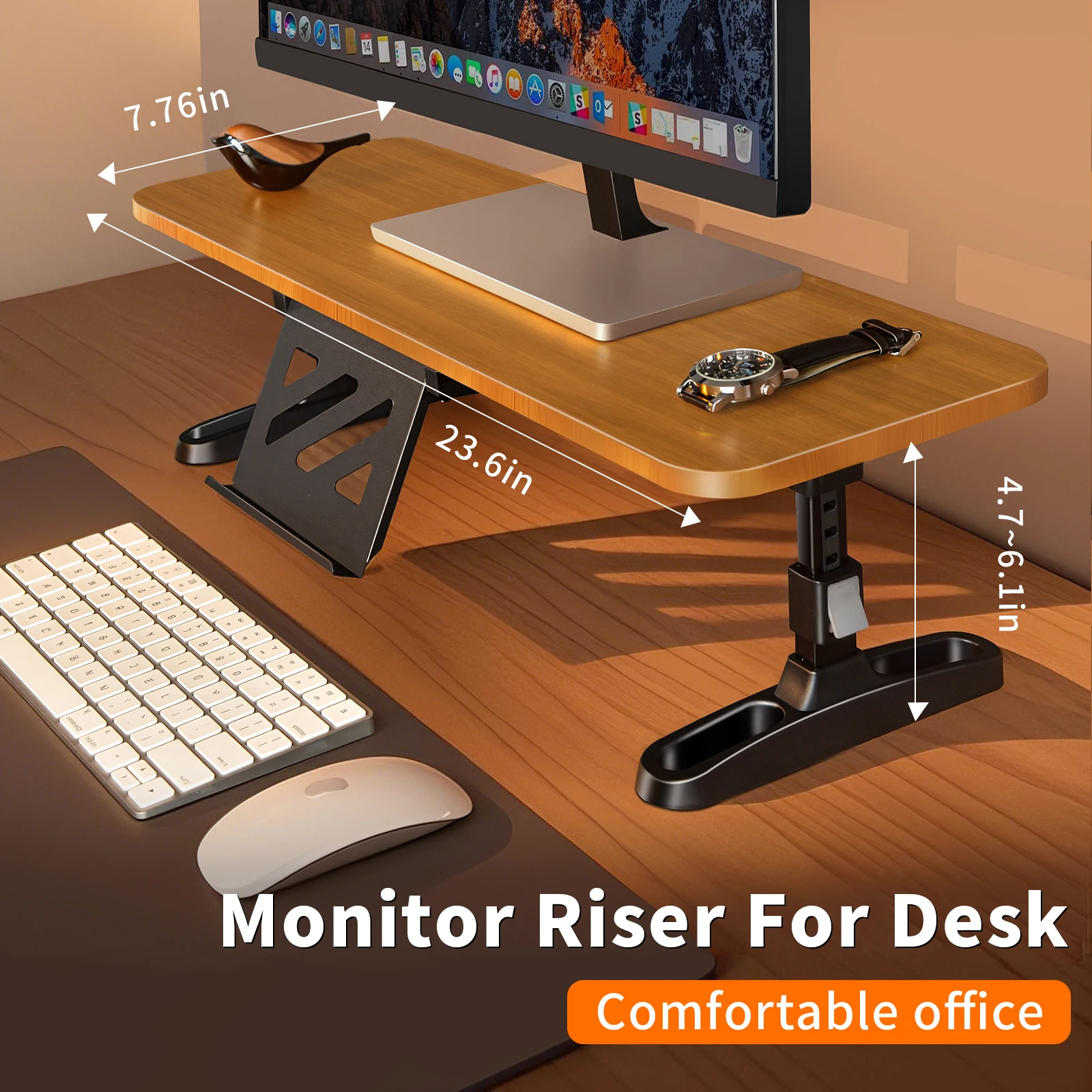 Document Holder Monitor - Oatsbasf Wooden Computer Monitor Stand Riser