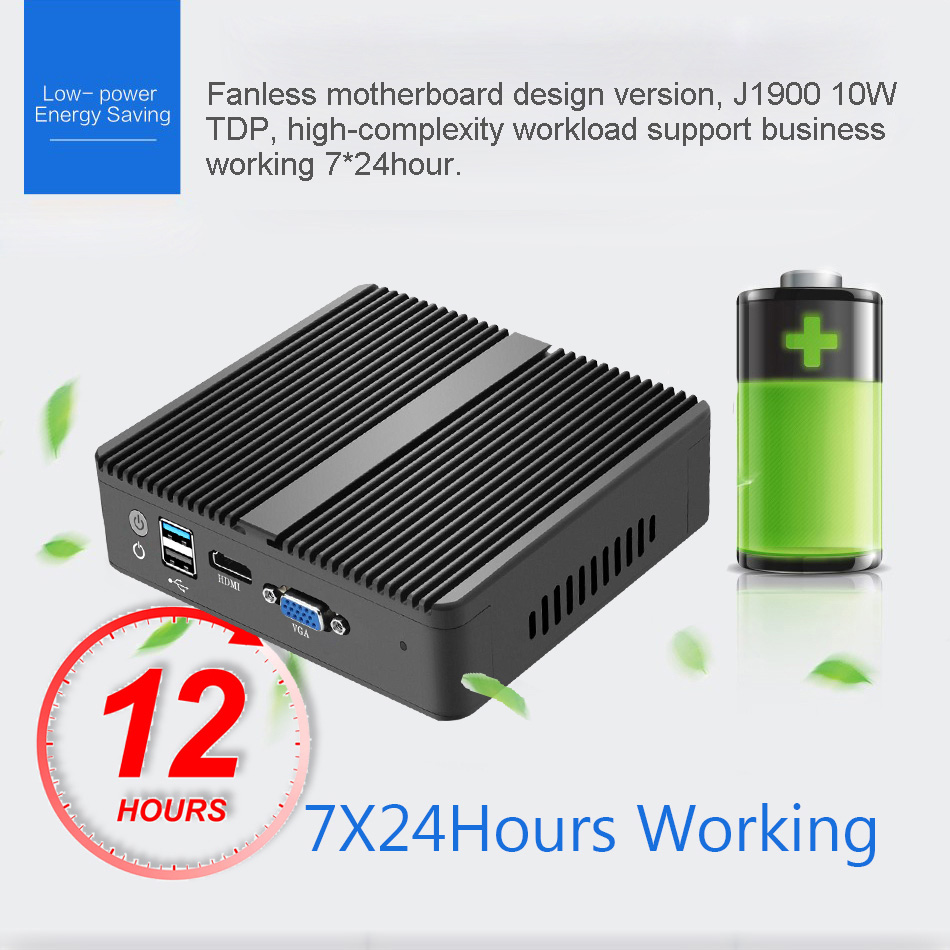 Fanless Mini PC 4 Ethernet Cel - Thin Client Mini Pc review and price